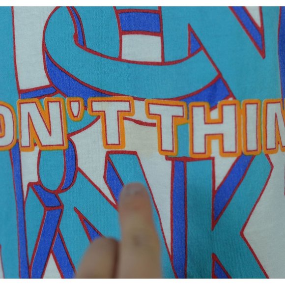 90s I Don't Think So Men's Large Single Stitch VTG Art Tee - Picture 4 of 5